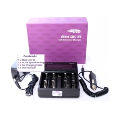 Efest LUC V2 Battery Charger With UK Plug -E-Smoke Shop Efest LUC V2 Charger Packaging Contents 44540.1564739179
