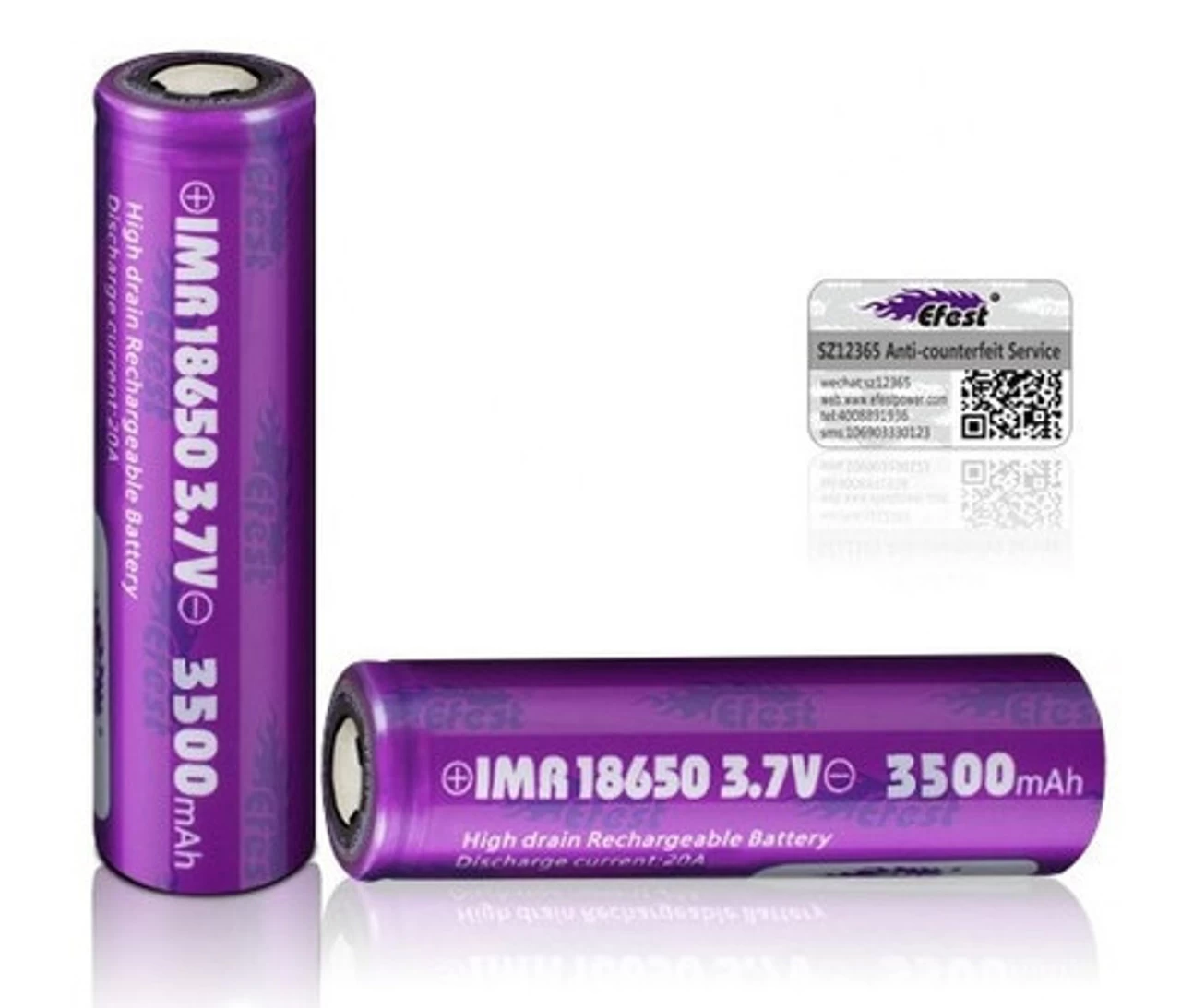 2 X Efest IMR 18650 35A 3000 MAh Battery 2 2 X Efest IMR 18650 35A 3000 MAh Battery - Image 2