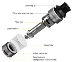 Aspire Cleito Pro Vape Tank Free E Liquids Free Delivery -E-Smoke Shop Pro Cleito Tank Assembly 600 x 511 77793.1532202759