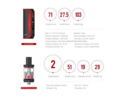 SMOK Priv N19 Starter Kit Free E Liquids Free Delivery -E-Smoke Shop SMOK Priv N19 Starter Kit Specification 38533.1574464095