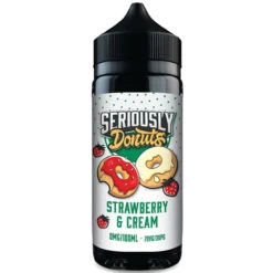 Strawberry & Cream E Liquid 100ml By Seriously Donuts