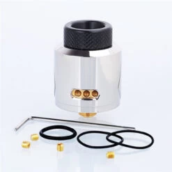 Smokjoy Pyramid BF 24mm RDA Free Delivery -E-Smoke Shop authentic smokjoy pyramid rda rebuildable dripping atomizer w bf pin silver stainless steel 24mm diameter 600 x 600 53604.1514579115